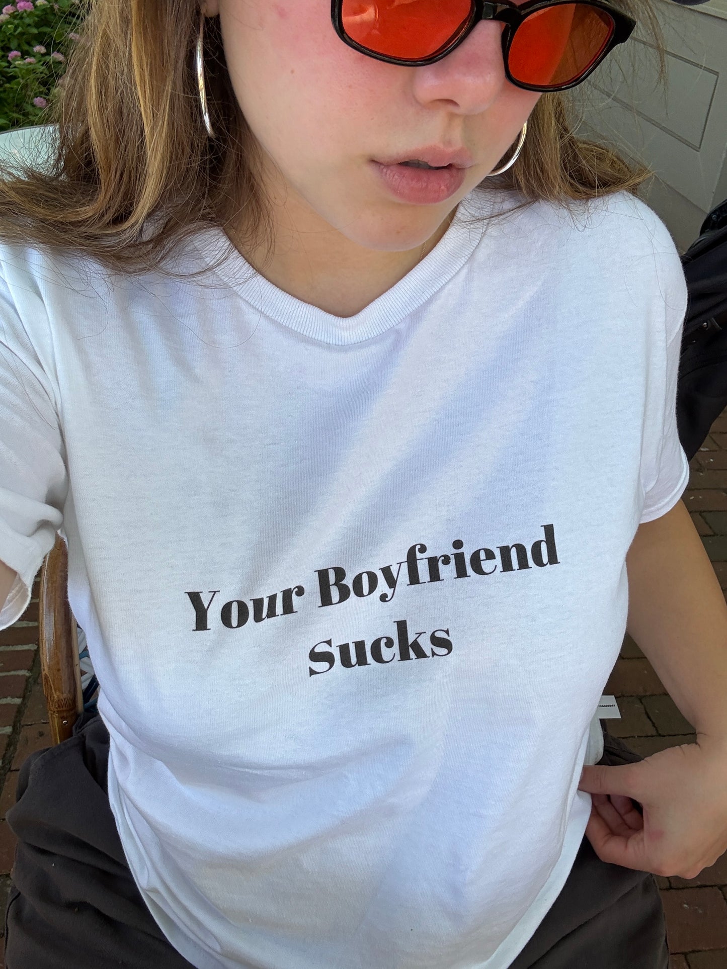 Your Boyfriend Sucks Date Me Instead Baby Tee